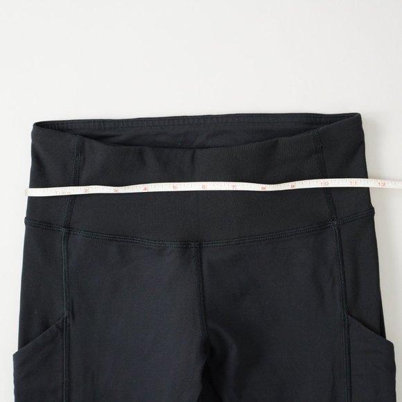 Lululemon Mesh Panel Cropped Capri 29" Leggings Black Womens Size 2 P30416 - Picture 11 of 12